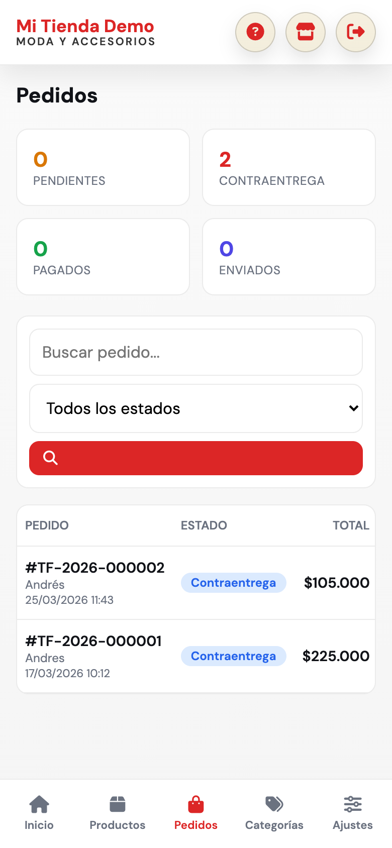 Pedidos